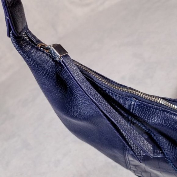 Nine West Dark Blue Patchwork Style Zipped Purse - Picture 3 of 8
